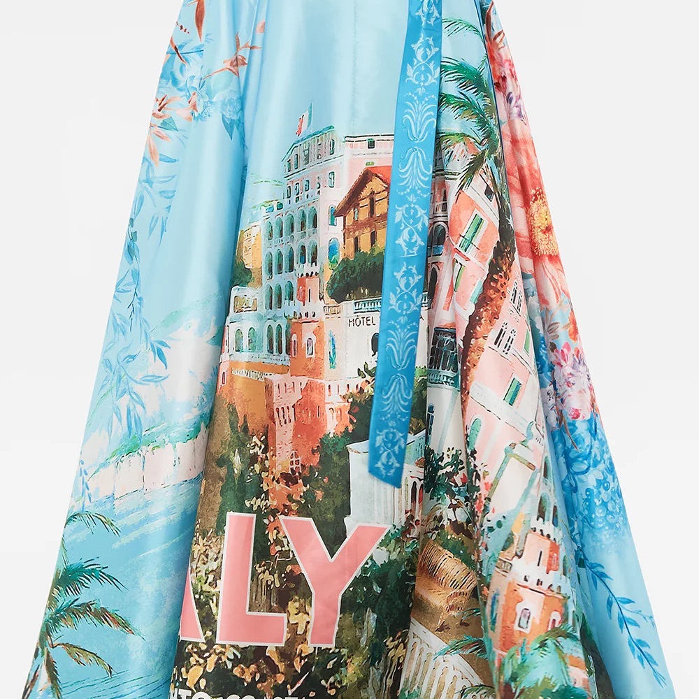 Camilla FULL SET Capri Print Chain Strap Top and Italy print full skirt - Picture 13 of 16